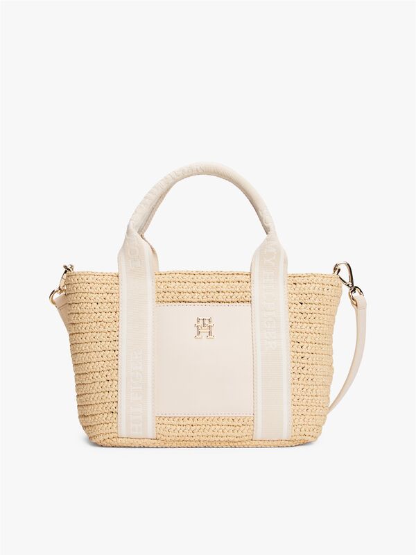 TH SPRING LOGO MINI TOTE Kadın Bej Çanta - AW0AW17199