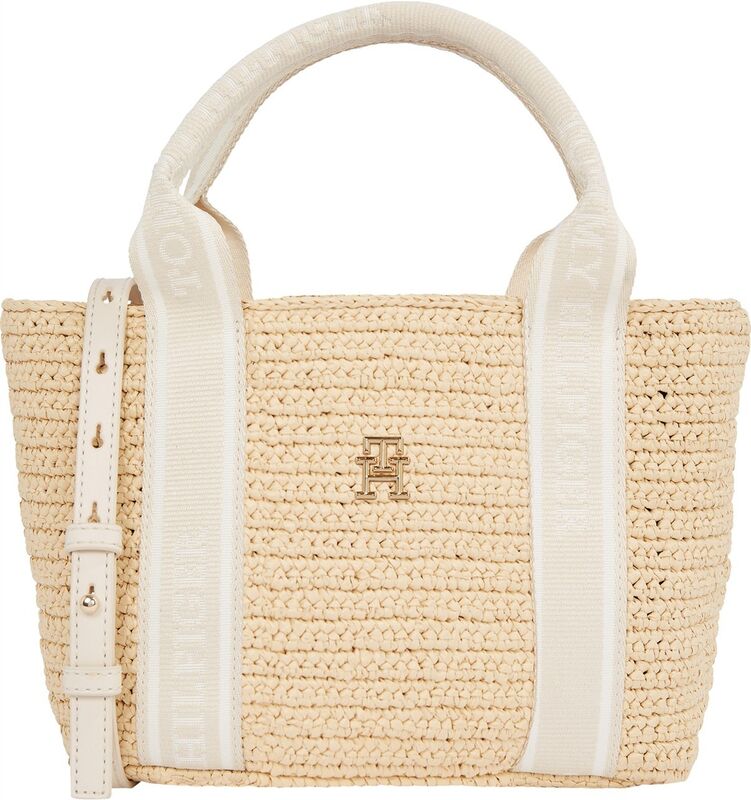 Tommy Hilfiger - TH SPRING LOGO MINI TOTE Kadın Bej Çanta - AW0AW17199