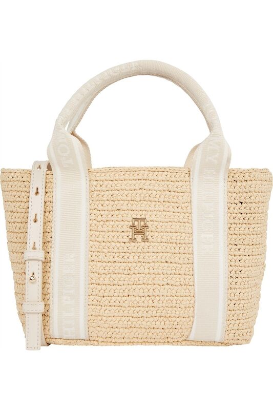 TH SPRING LOGO MINI TOTE Kadın Bej Çanta - AW0AW17199