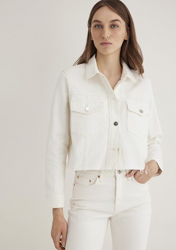 THALIA Kadın Beyaz Denim Ceket - M1110289