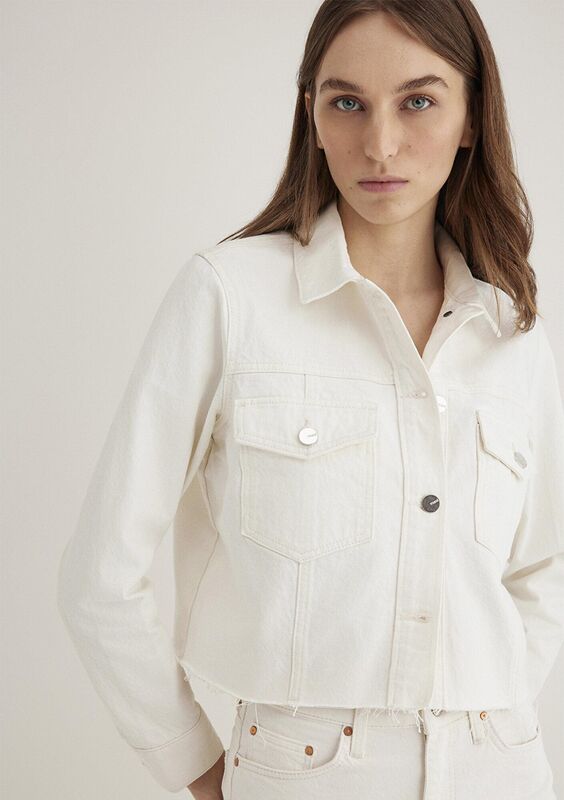 THALIA Kadın Beyaz Denim Ceket - M1110289