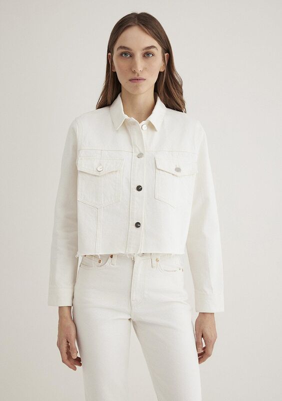 THALIA Kadın Beyaz Denim Ceket - M1110289