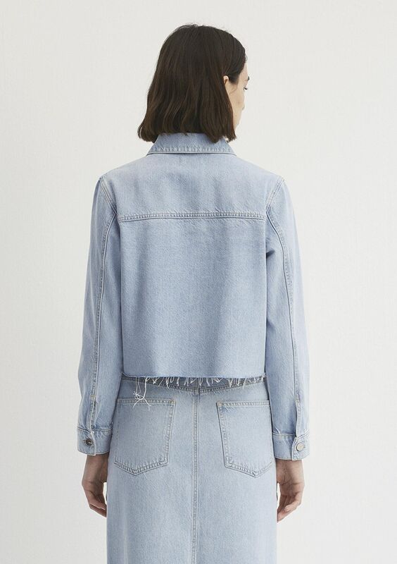 THALIA Kadın Bleached Mavi Premium Denim Ceket - M1110289