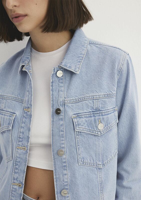THALIA Kadın Bleached Mavi Premium Denim Ceket - M1110289