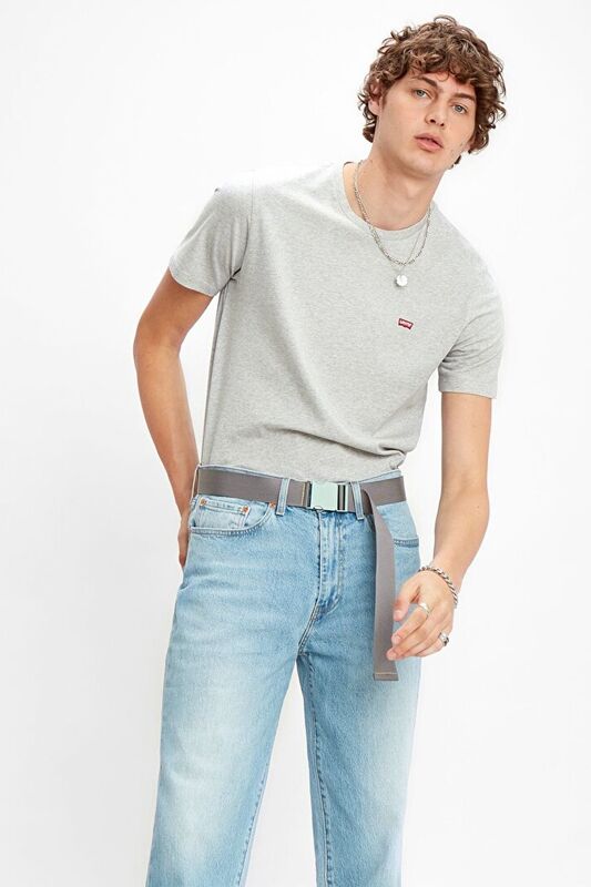 THE ORIGINAL TEE COTTON + PATCH EMBROID Erkek Gri T-Shirt - 17164