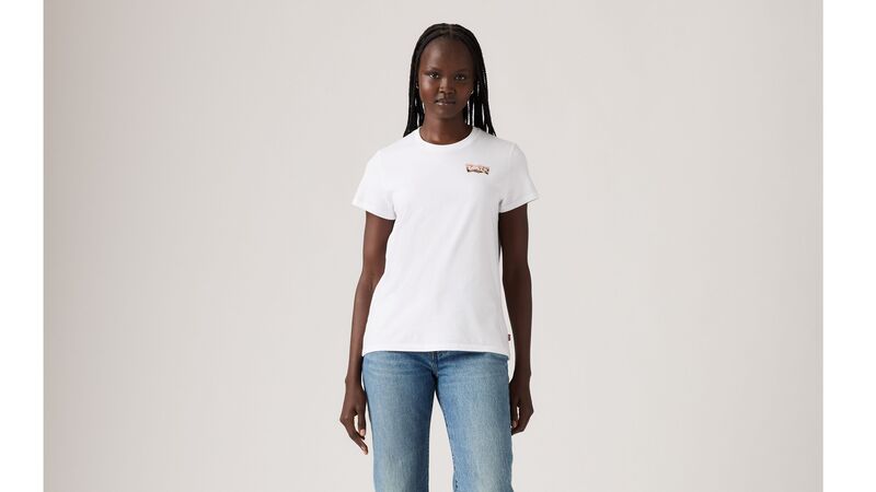 Levi's - THE PERFECT TEE JOSHUA Kadın Beyaz T-Shirt - 17369