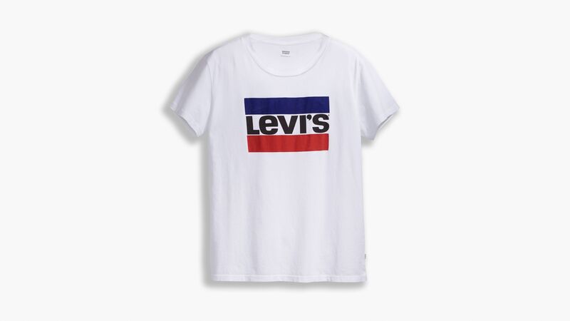 THE PERFECT TEE TR SPORTSWEAR LOGO WHIT Kadın Bej T-Shirt - 17369