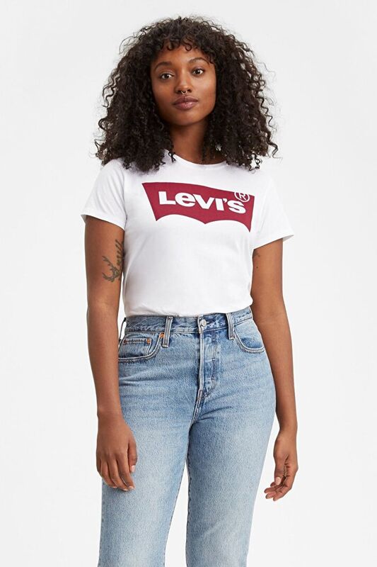 Levi's - THE PERFECT TEE TR SPORTSWEAR LOGO WHIT Kadın Bej T-Shirt - 17369