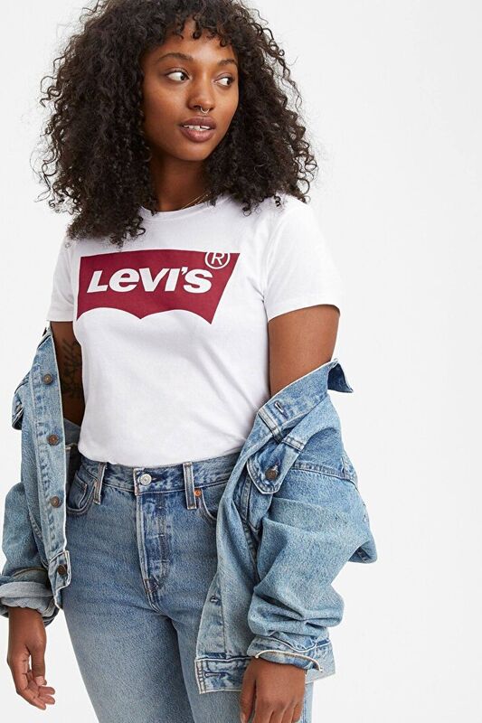 THE PERFECT TEE TR SPORTSWEAR LOGO WHIT Kadın Bej T-Shirt - 17369