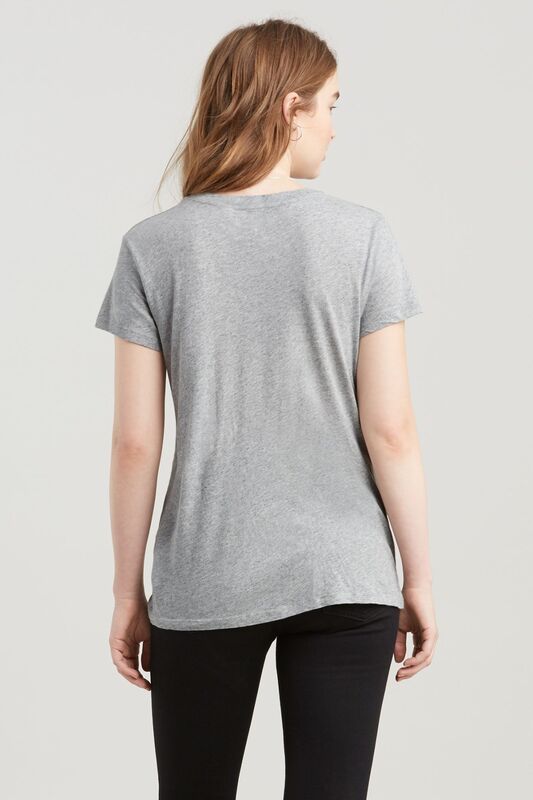 THE PERFECT TEE TR SPORTSWEAR LOGO WHIT Kadın Gri T-Shirt - 17369