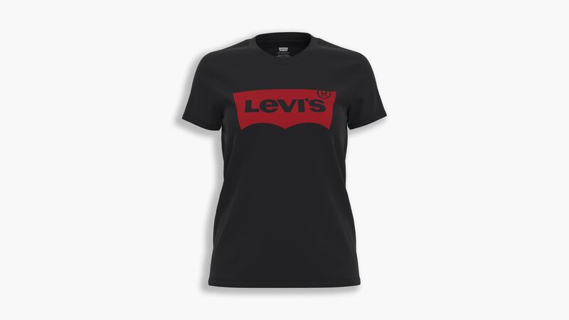 THE PERFECT TEE TR SPORTSWEAR LOGO WHIT Kadın Siyah T-Shirt - 17369