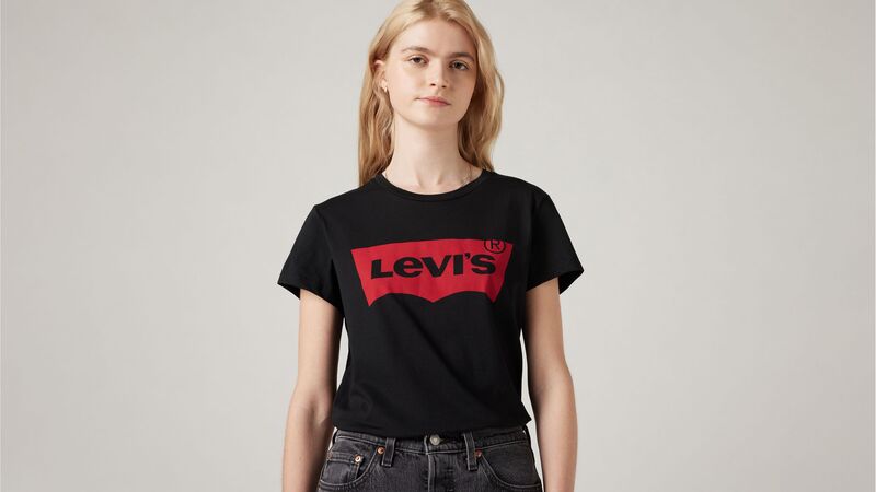 THE PERFECT TEE TR SPORTSWEAR LOGO WHIT Kadın Siyah T-Shirt - 17369