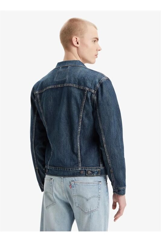 THE TRUCKER JACKET CLARK COOL Erkek Mavi Denim Ceket - 72334