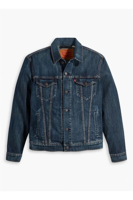 THE TRUCKER JACKET CLARK COOL Erkek Mavi Denim Ceket - 72334