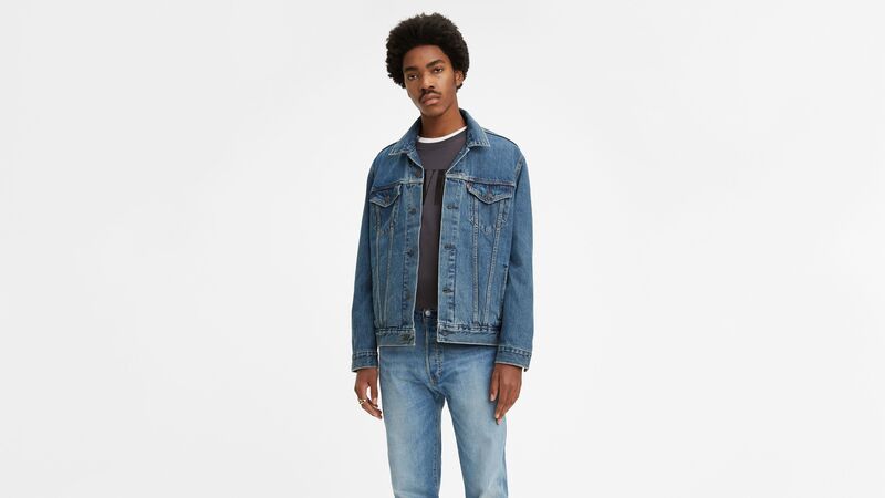 THE TRUCKER JACKET ROCKRIDGE TRUCKER Erkek Mavi Denim Ceket - 72334