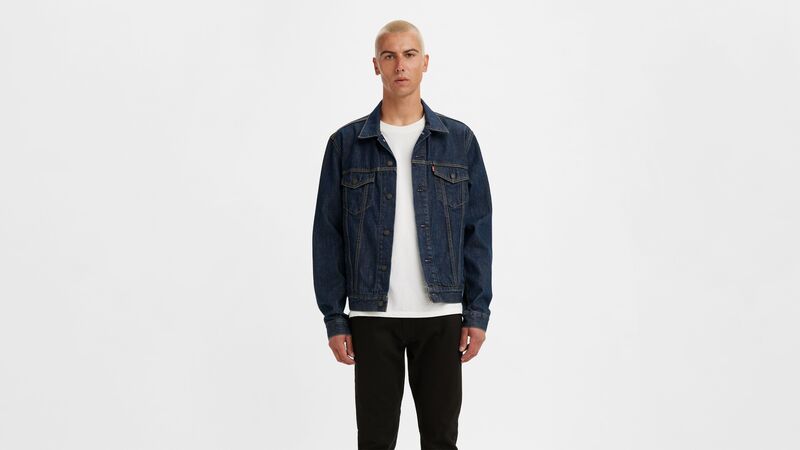 THE TRUCKER JACKET ROCKRIDGE TRUCKER Erkek Mavi Denim Ceket - 72334