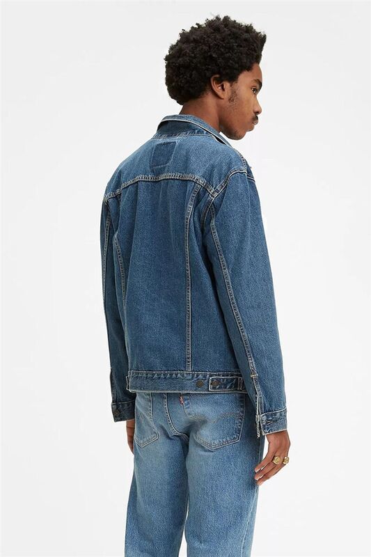 THE TRUCKER JACKET ROCKRIDGE TRUCKER Erkek Mavi Denim Ceket - 72334