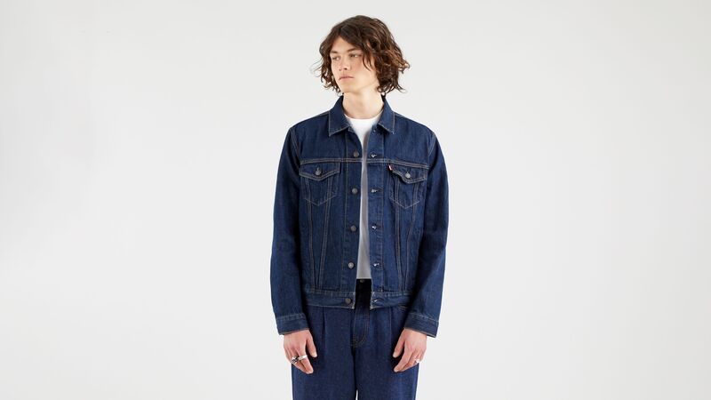 THE TRUCKER JACKET ROCKRIDGE TRUCKER Erkek Mavi Denim Ceket - 72334