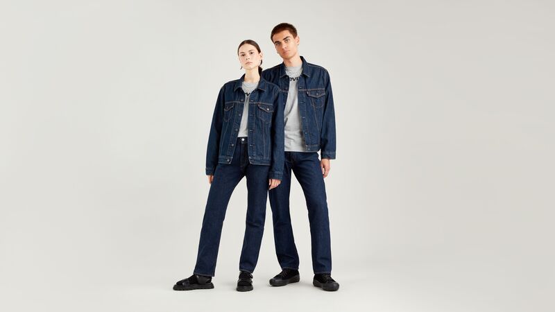 THE TRUCKER JACKET ROCKRIDGE TRUCKER Erkek Mavi Denim Ceket - 72334