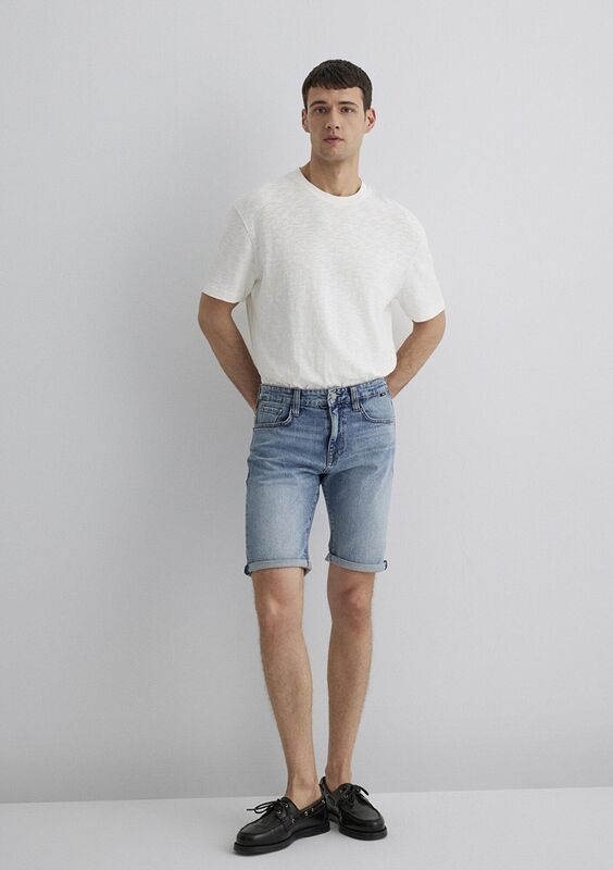 TIM Erkek Mavi Denim Şort - M04284