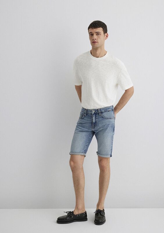 TIM Erkek Mavi Denim Şort - M04284