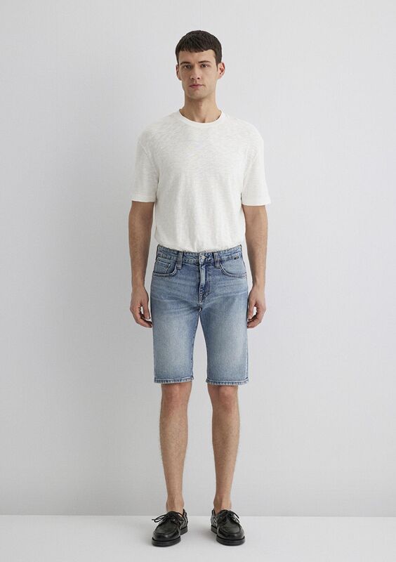 TIM Erkek Mavi Denim Şort - M04284