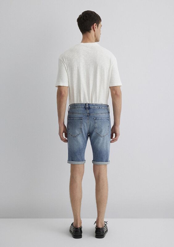 TIM Erkek Mavi Denim Şort - M04284