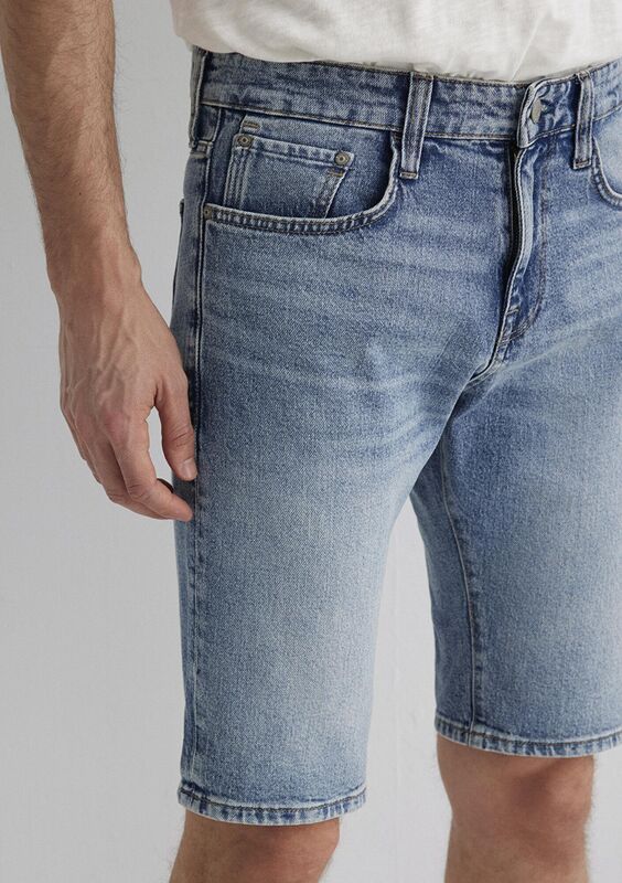 TIM Erkek Mavi Denim Şort - M04284