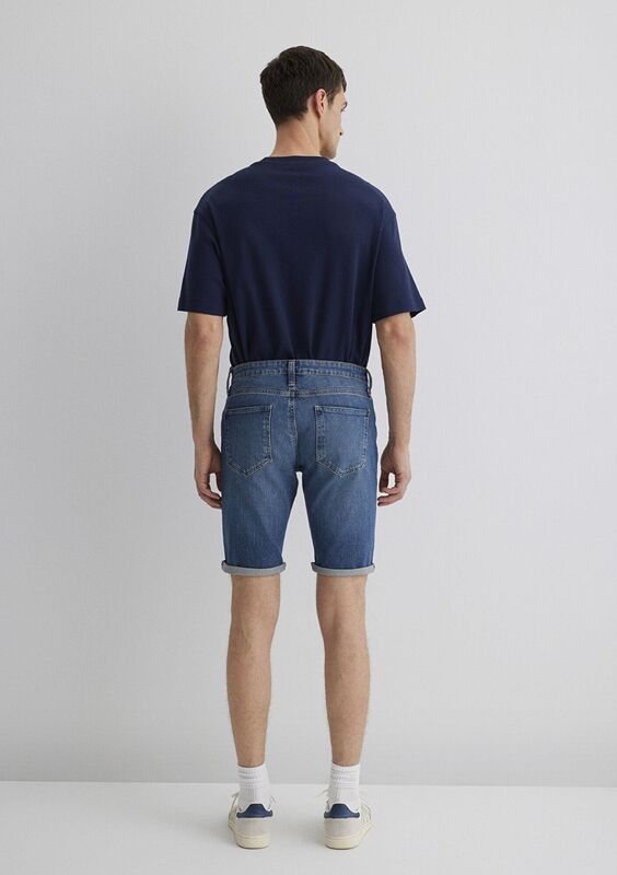 TIM Erkek Mavi Denim Şort - M04284