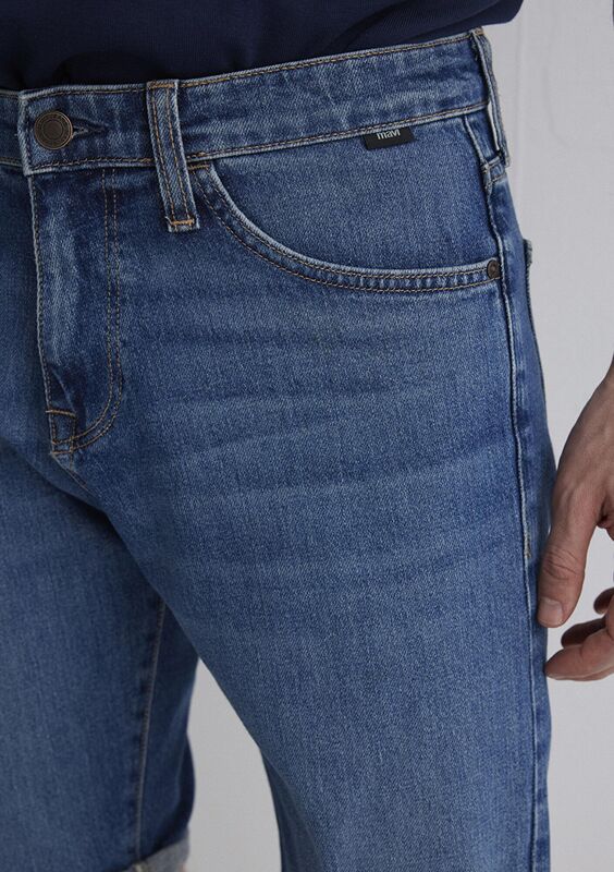 TIM Erkek Mavi Denim Şort - M04284