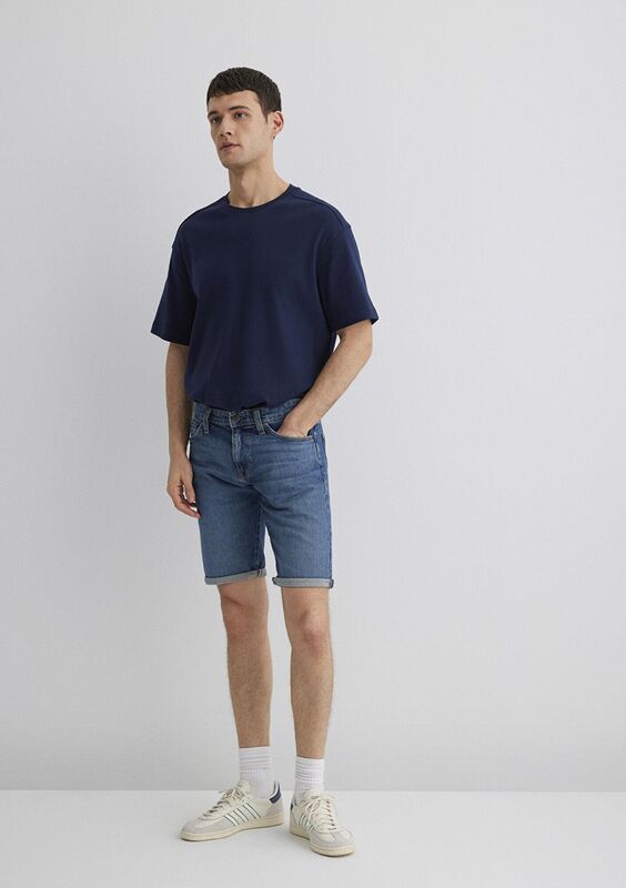 TIM Erkek Mavi Denim Şort - M04284