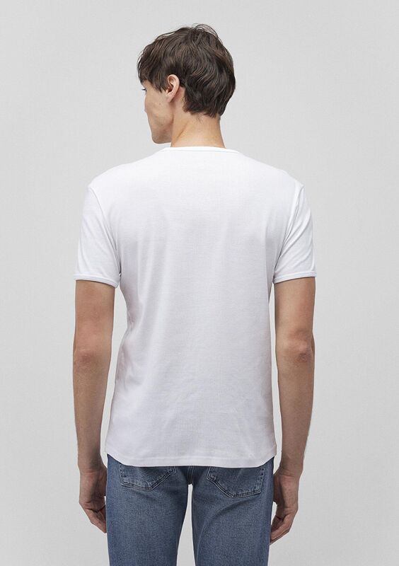 TİŞÖRT Erkek Beyaz Basic T-Shirt - M063747