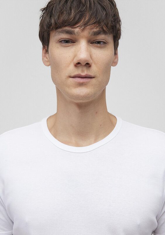 TİŞÖRT Erkek Beyaz Basic T-Shirt - M063747