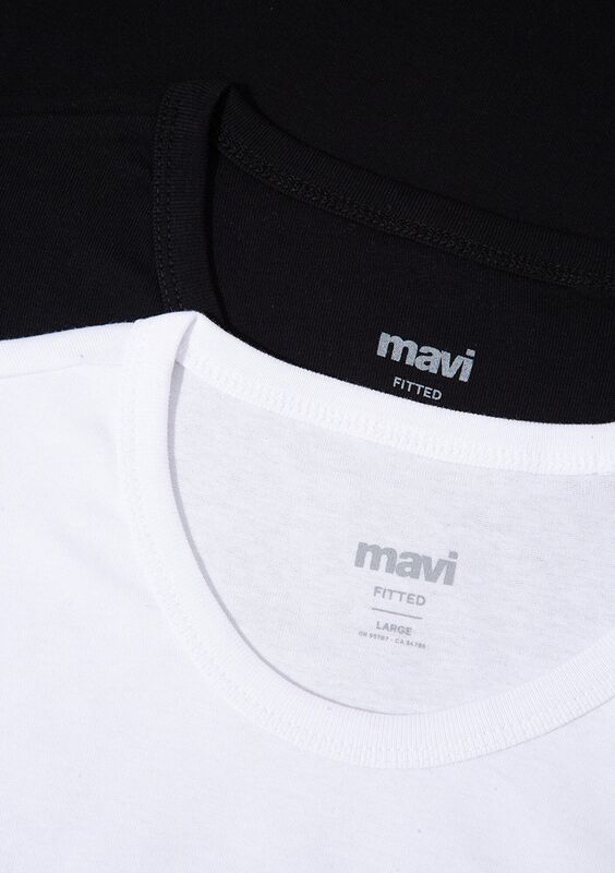 TİŞÖRT Erkek Beyaz Basic T-Shirt - M063747