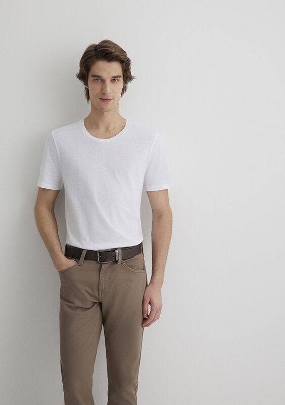 TİŞÖRT Erkek Beyaz Basic T-Shirt - M064681