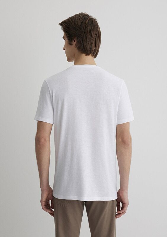 TİŞÖRT Erkek Beyaz Basic T-Shirt - M064681