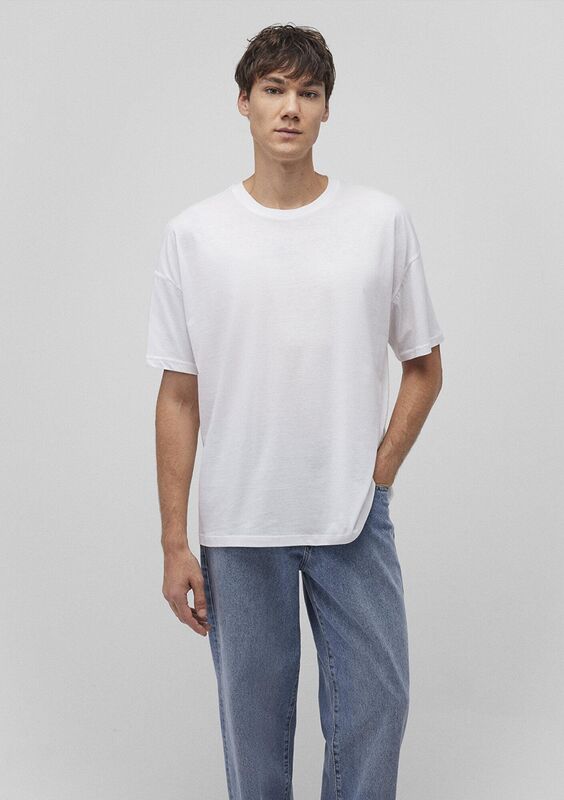 TİŞÖRT Erkek Beyaz Basic T-Shirt - M066902