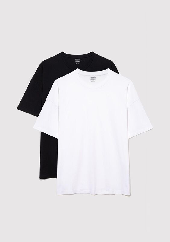 TİŞÖRT Erkek Beyaz Basic T-Shirt - M066902