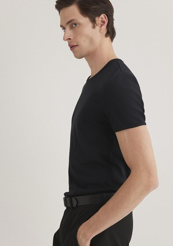 TİŞÖRT Erkek Siyah Basic T-Shirt - M063747
