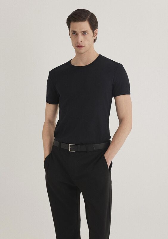 TİŞÖRT Erkek Siyah Basic T-Shirt - M063747