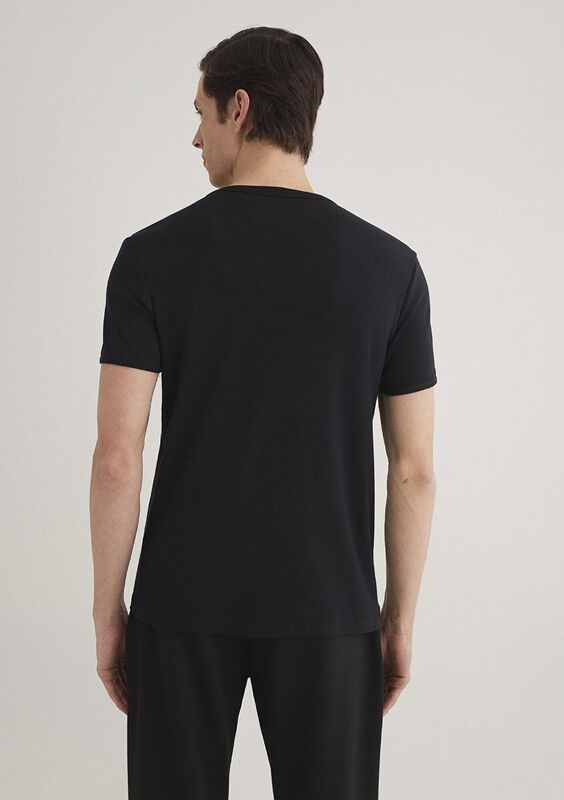TİŞÖRT Erkek Siyah Basic T-Shirt - M063747