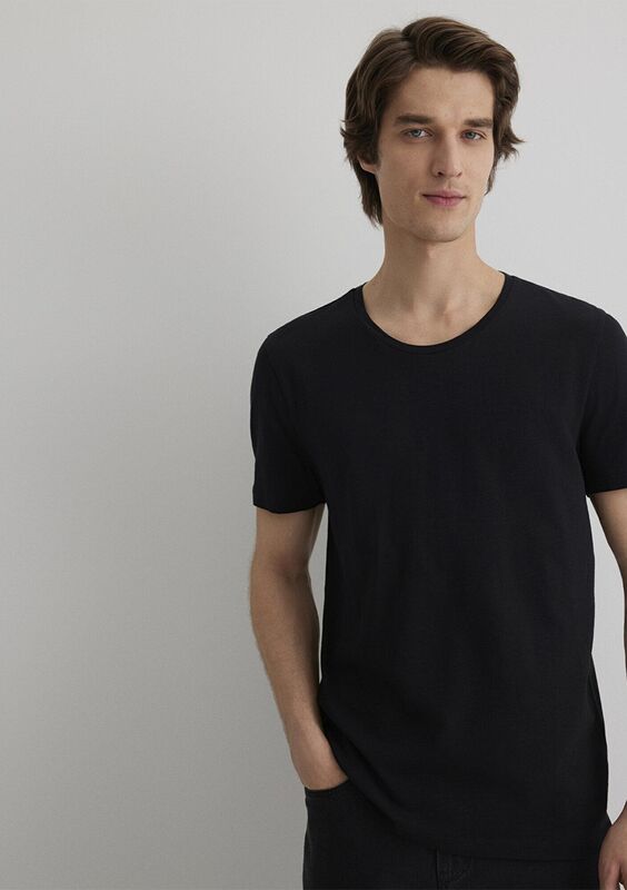 TİŞÖRT Erkek Siyah Basic T-Shirt - M064681