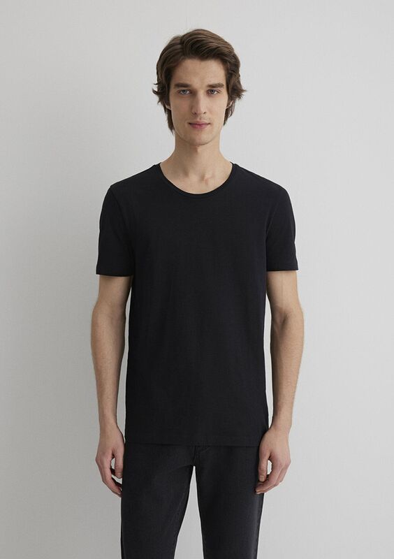 TİŞÖRT Erkek Siyah Basic T-Shirt - M064681