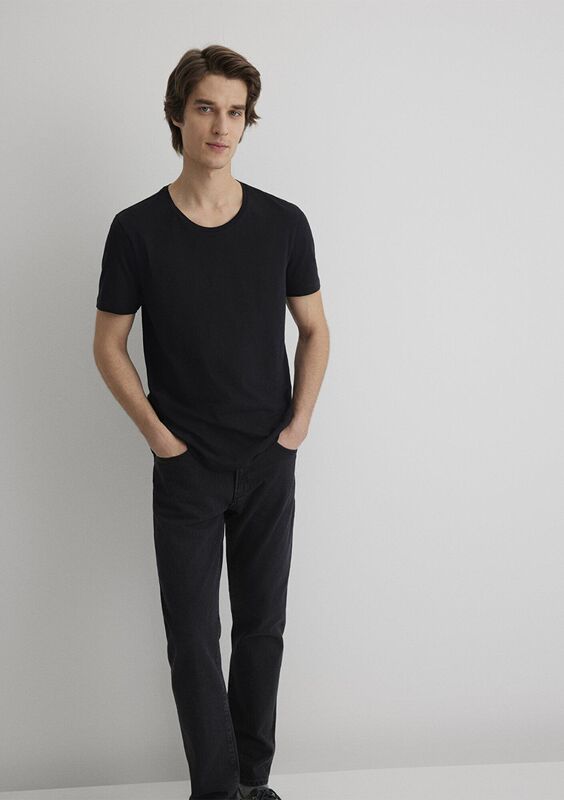 TİŞÖRT Erkek Siyah Basic T-Shirt - M064681