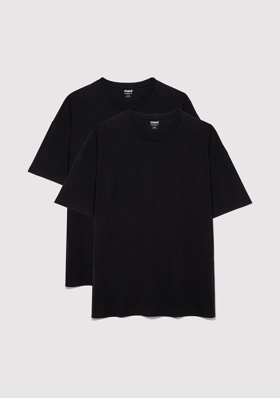 TİŞÖRT Erkek Siyah Basic T-Shirt - M066902