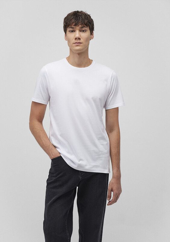 TİŞÖRT Siyah Erkek Beyaz Basic T-Shirt - M065574 TİŞÖRT Siyah Erkek Beyaz Basic T-Shirt - M065574