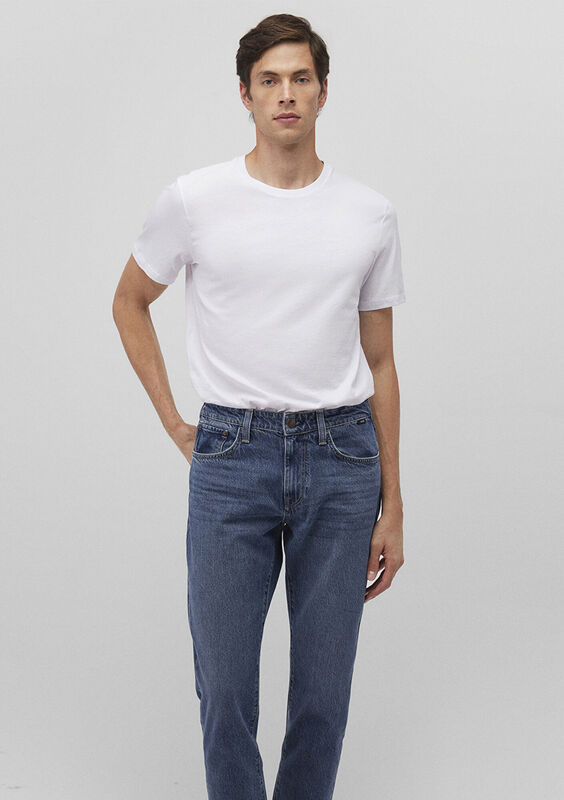 TİŞÖRT Siyah Erkek Beyaz T-Shirt - M065574