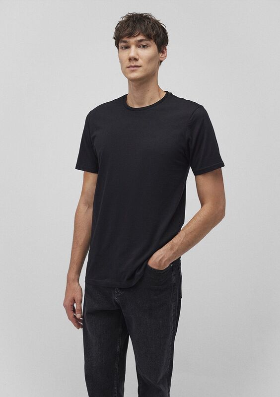 TİŞÖRT Siyah Erkek Beyaz T-Shirt - M065574