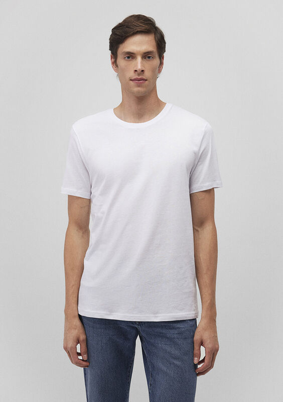 TİŞÖRT Siyah Erkek Beyaz T-Shirt - M065574
