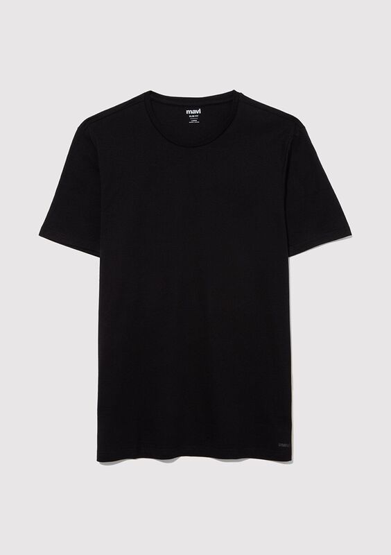 TİŞÖRT Siyah Erkek Beyaz T-Shirt - M065574
